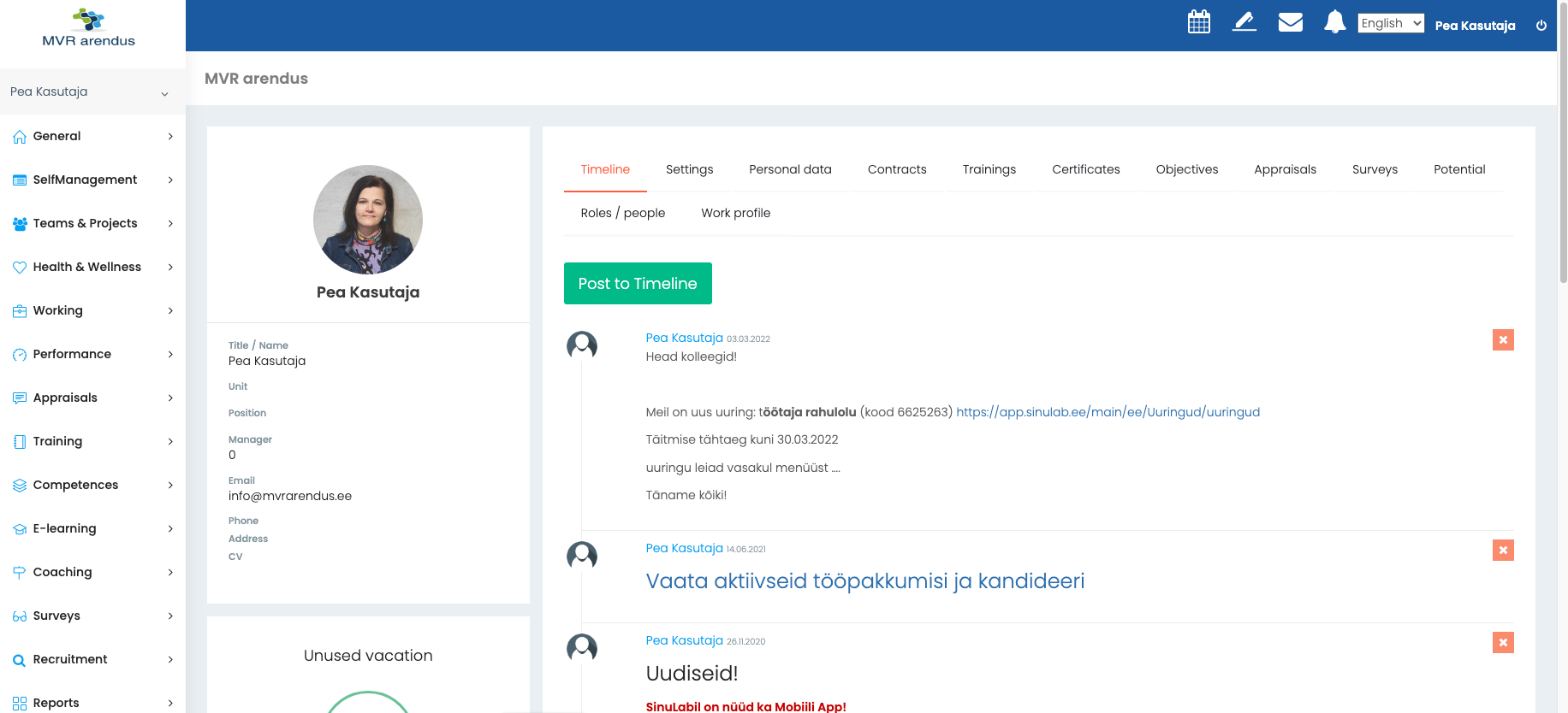screenshot of SinuLab
