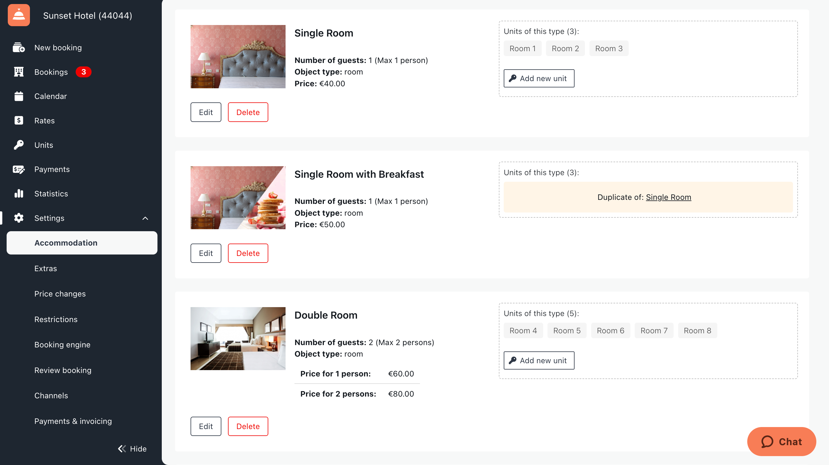 screenshot of Sirvoy