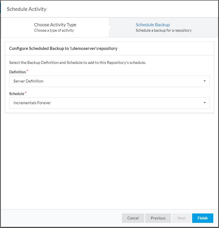screenshot of SiteBackup
