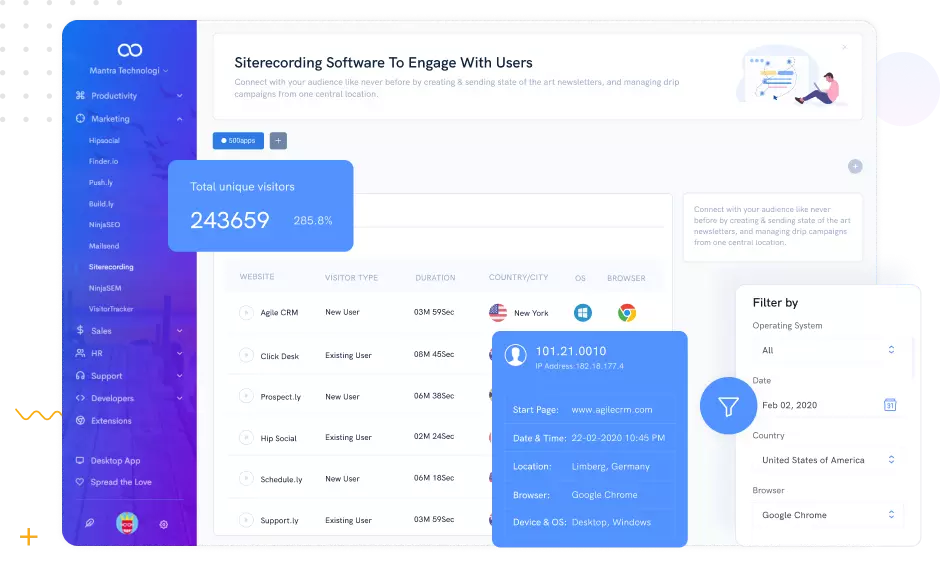 screenshot of SiteRecording