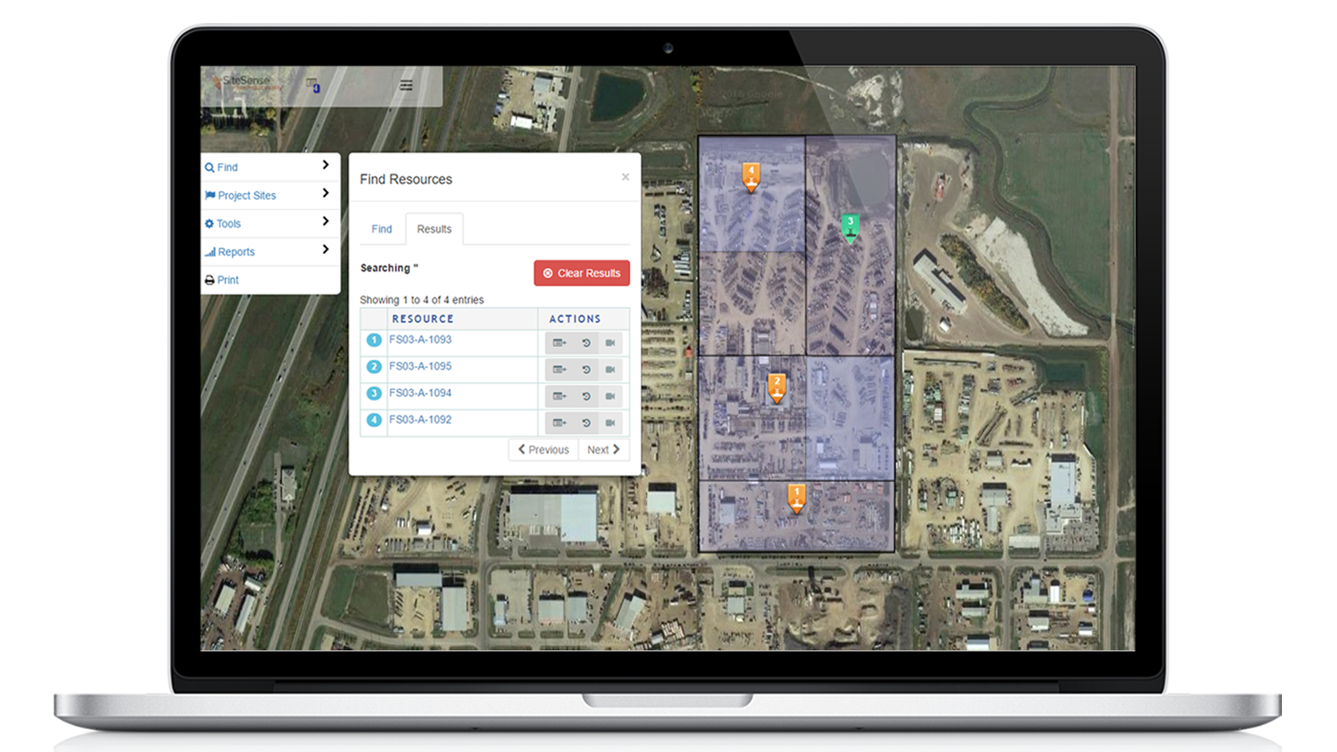 screenshot of SiteSense