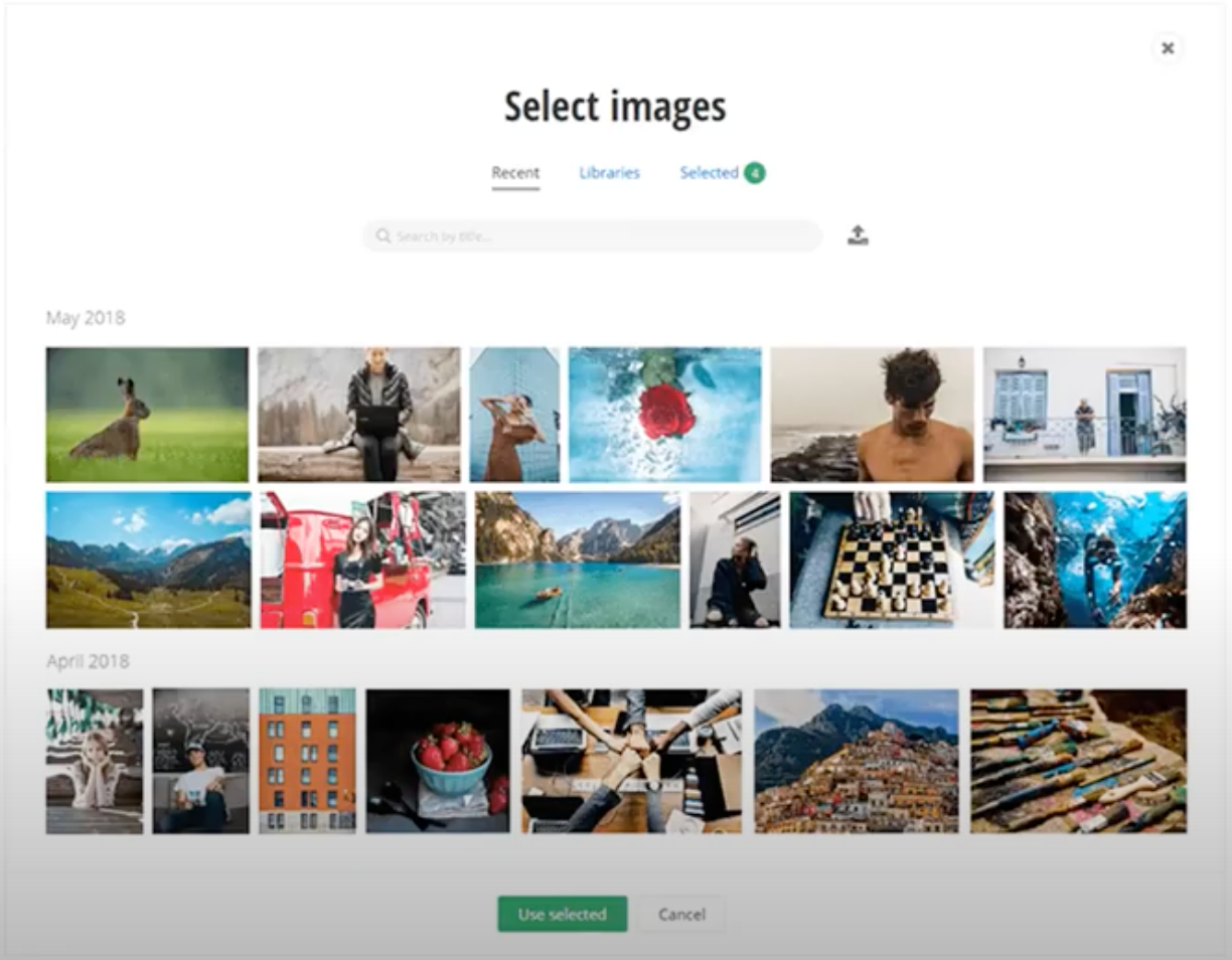 screenshot of Sitefinity