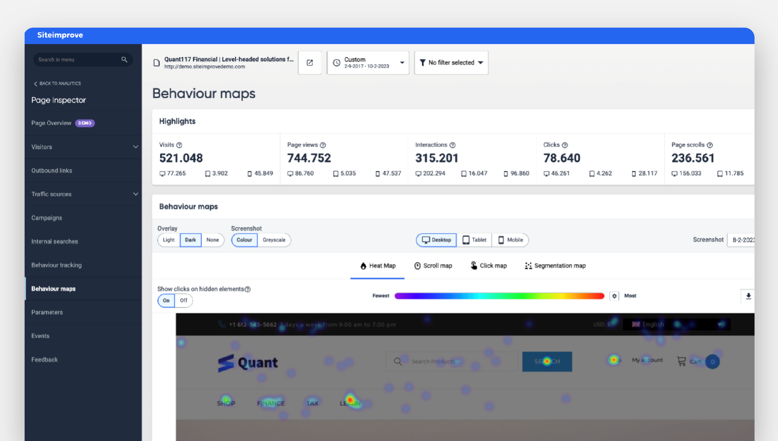 screenshot of Siteimprove