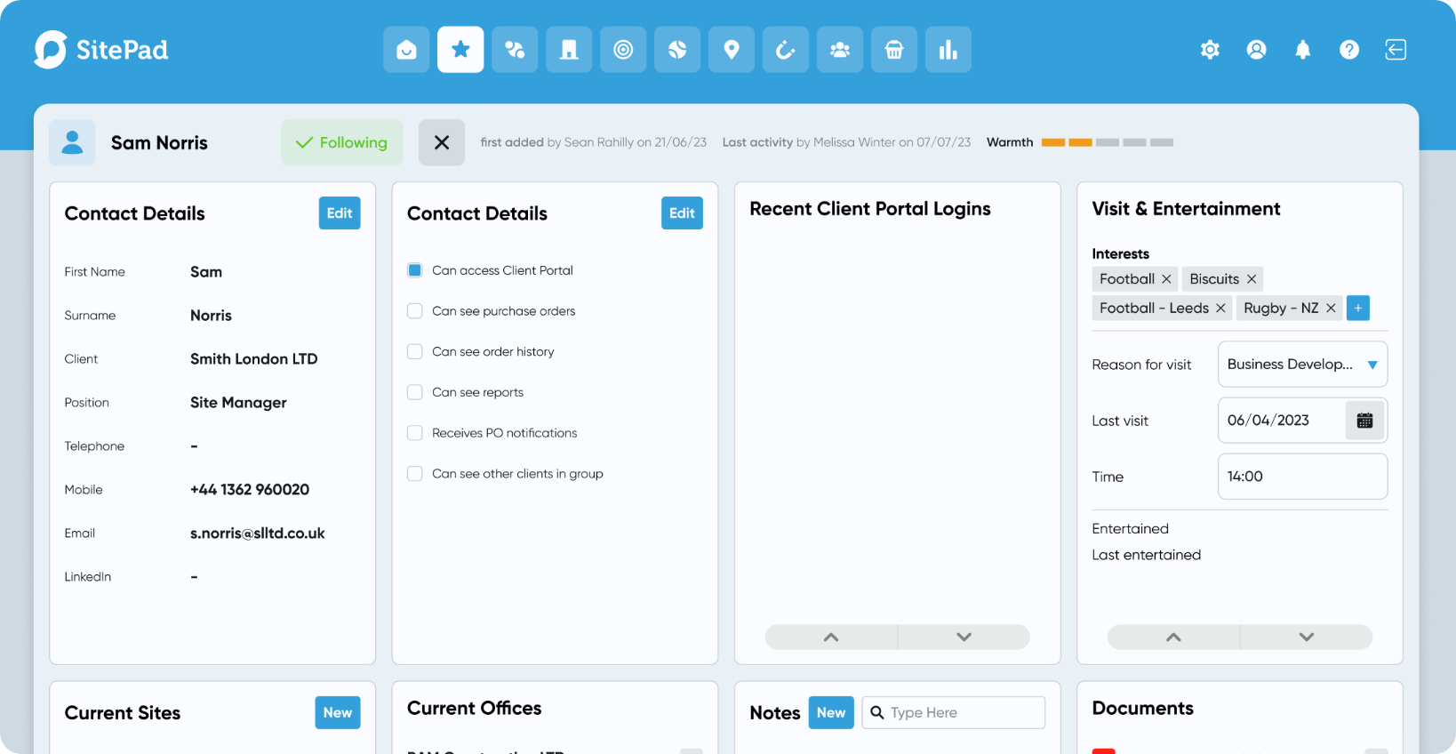 screenshot of Sitepad