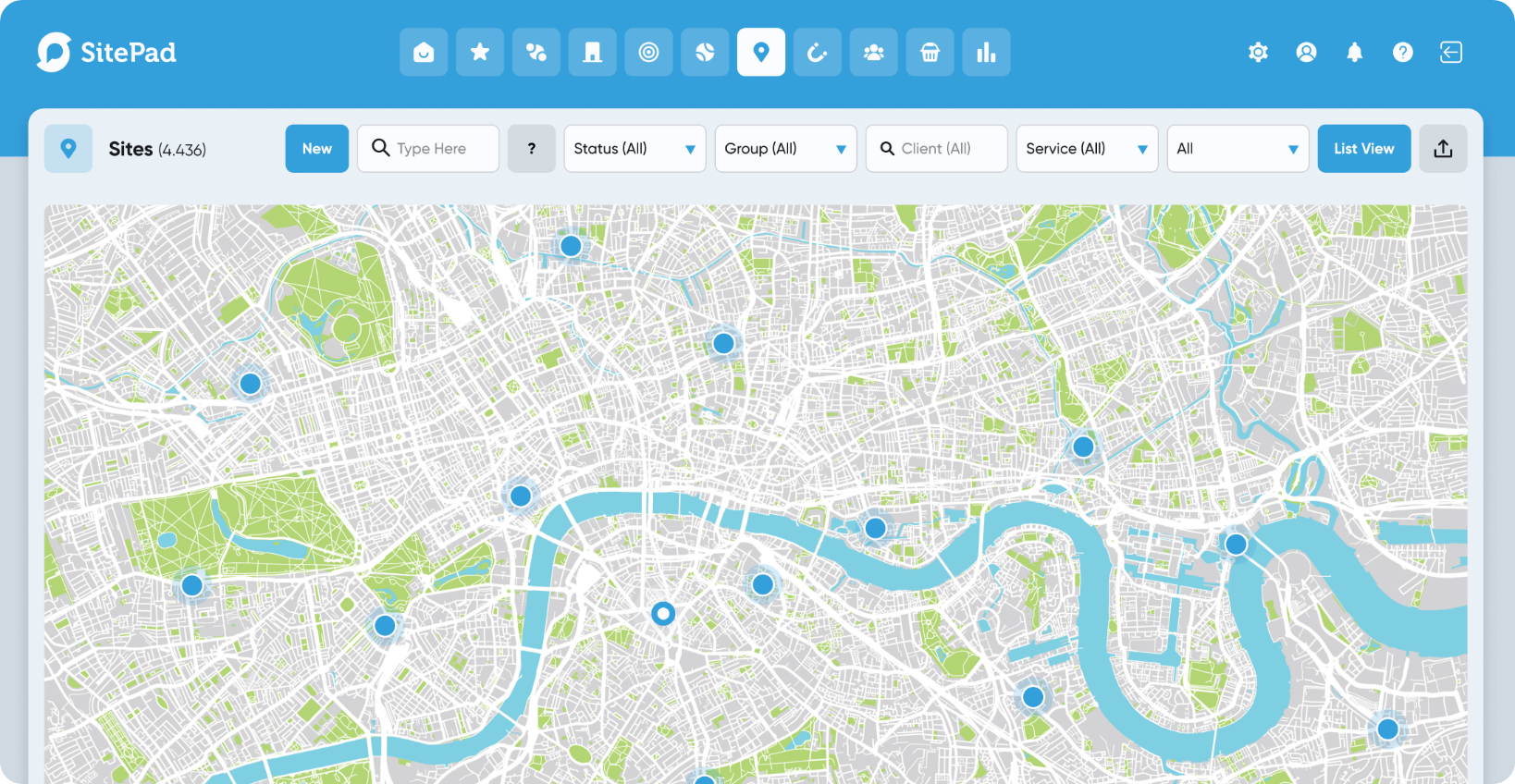 screenshot of Sitepad