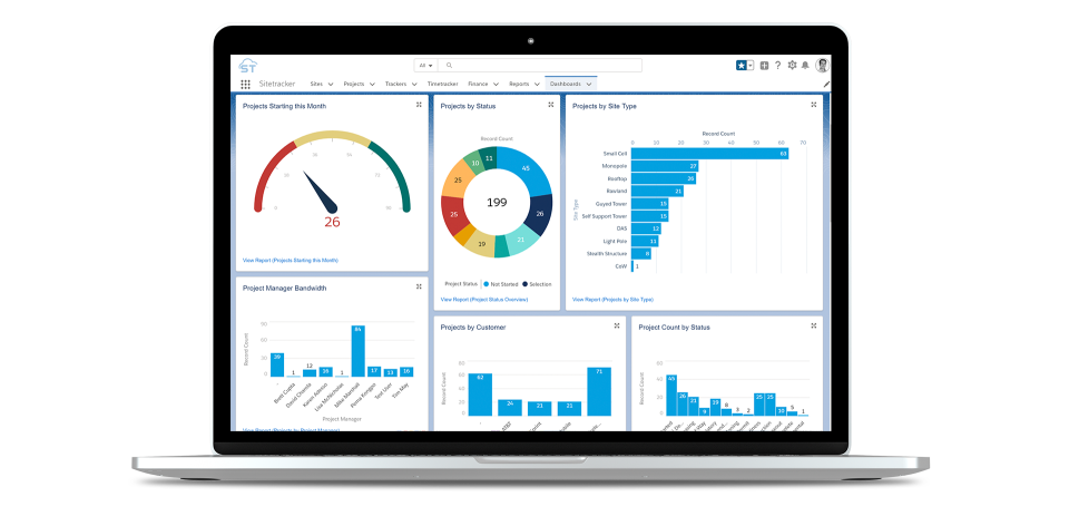 screenshot of Sitetracker