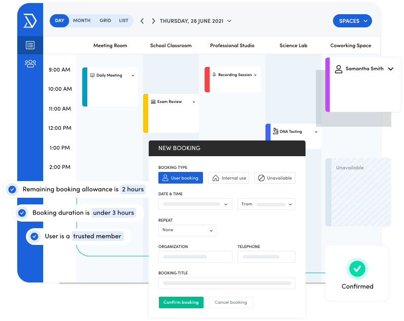 screenshot of Skedda