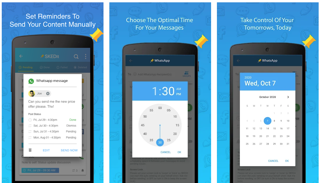 screenshot of Skedit