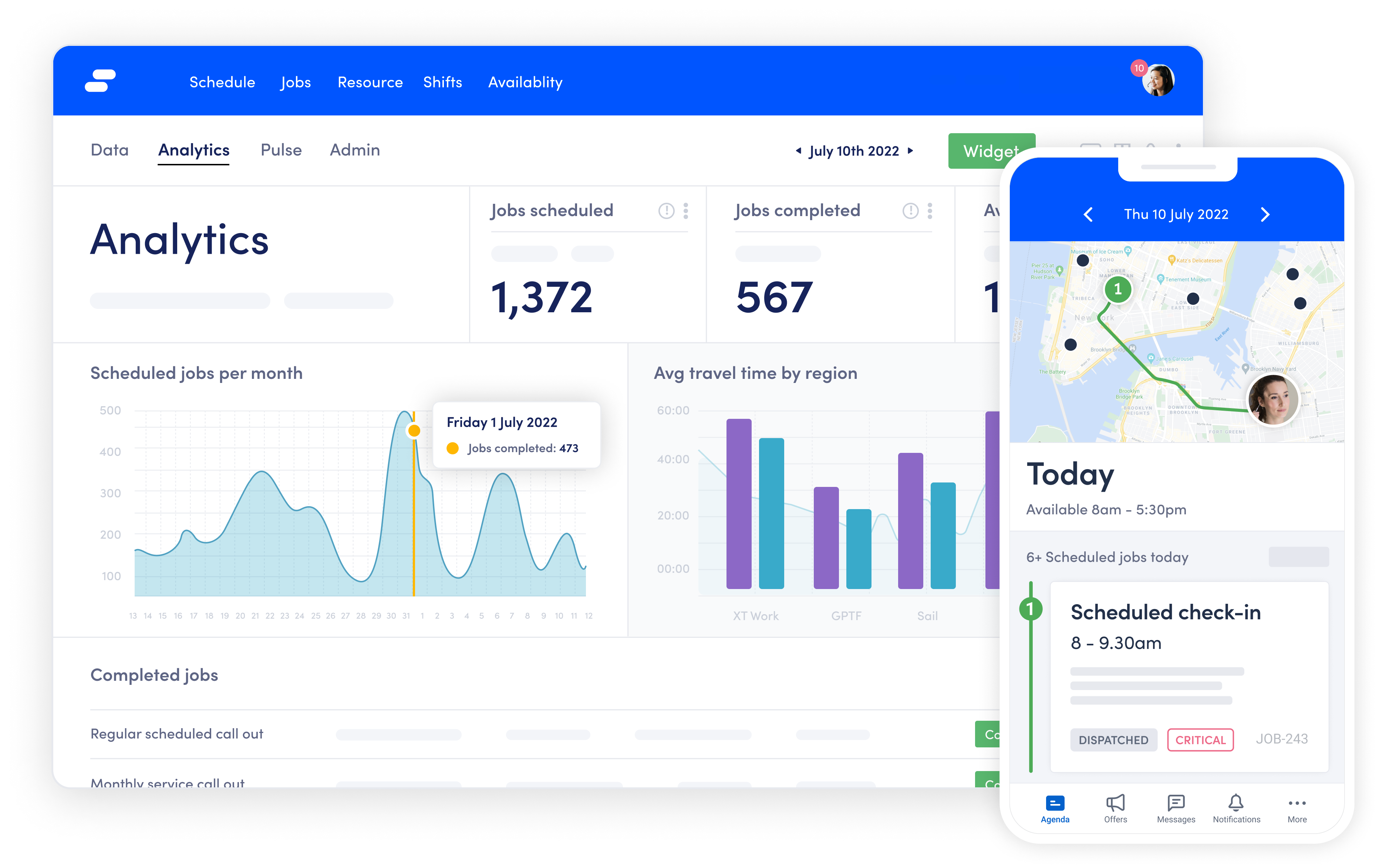 screenshot of Skedulo