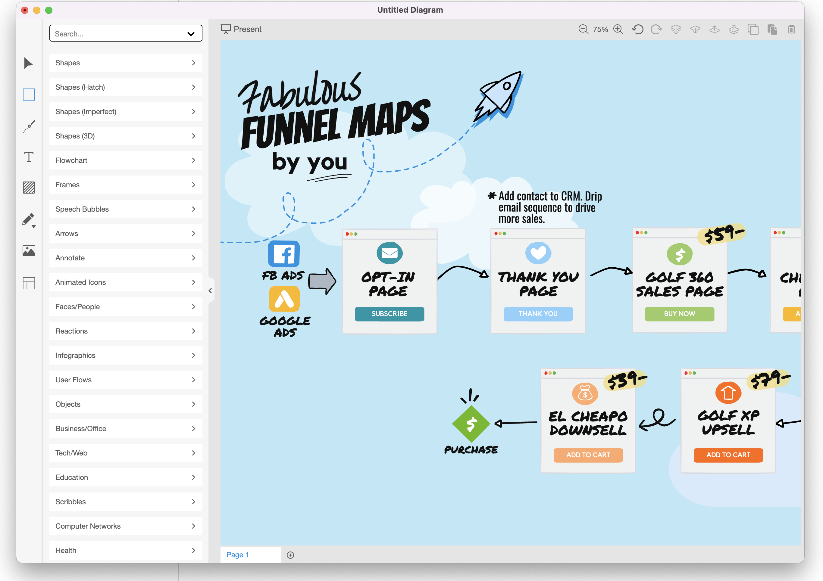 screenshot of SketchWow
