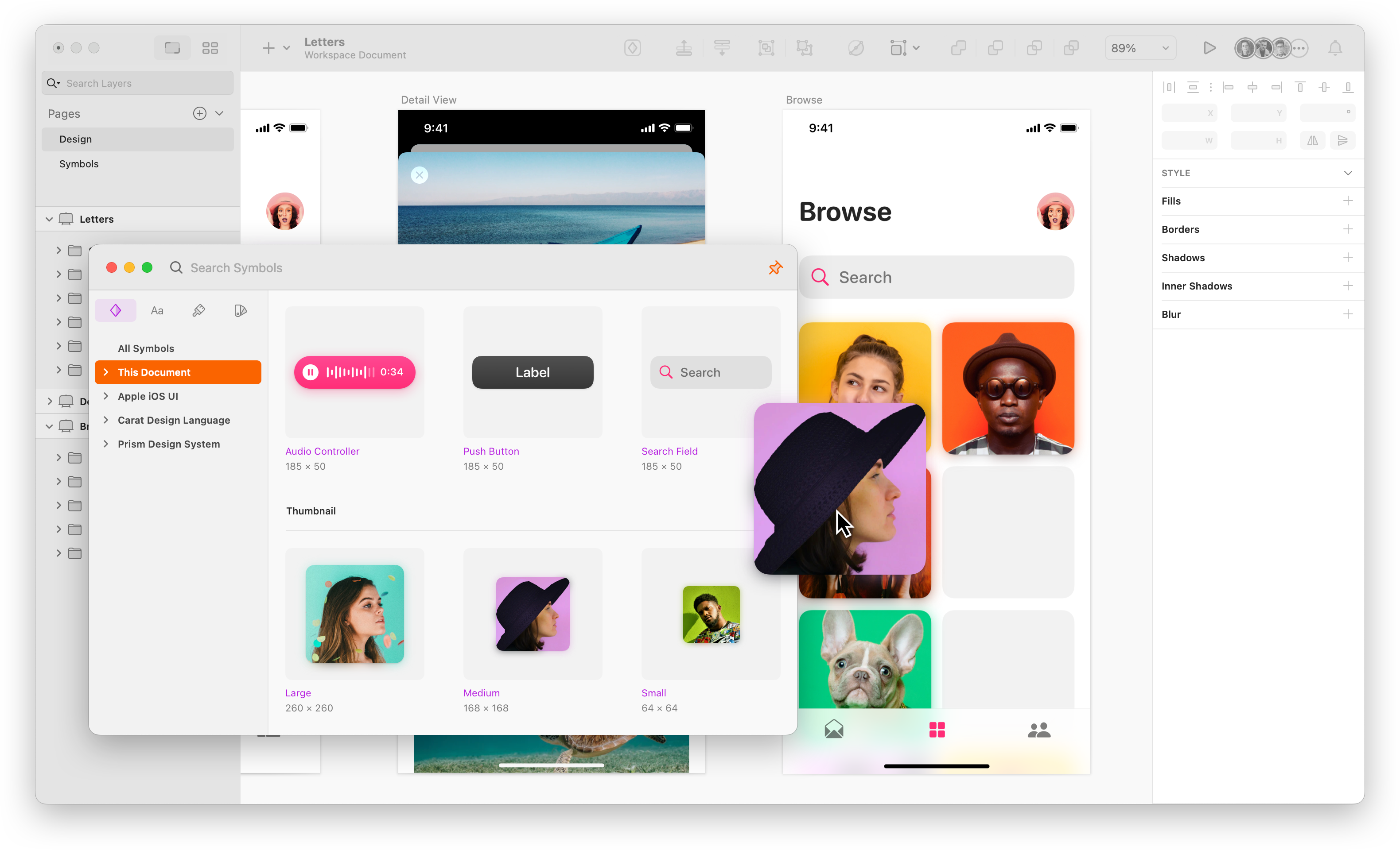 screenshot of Sketch