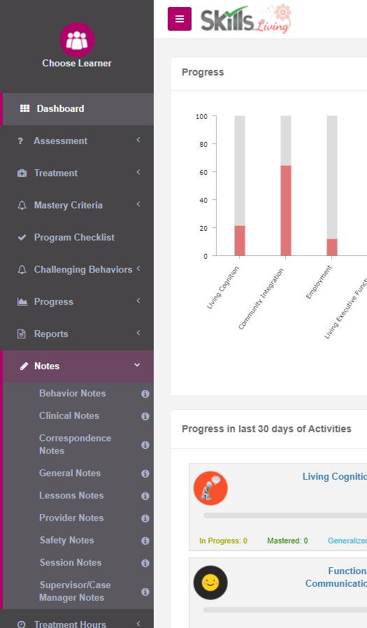 screenshot of Skills