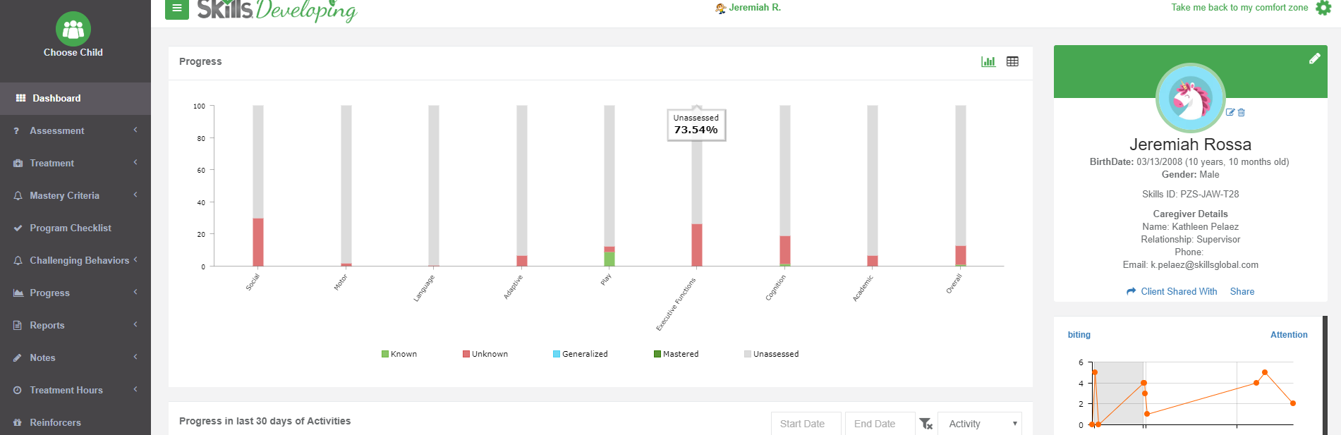 screenshot of Skills