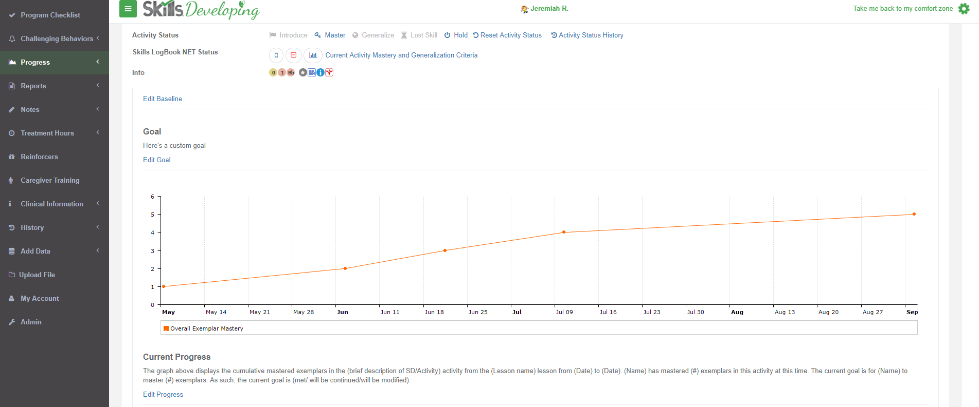 screenshot of Skills