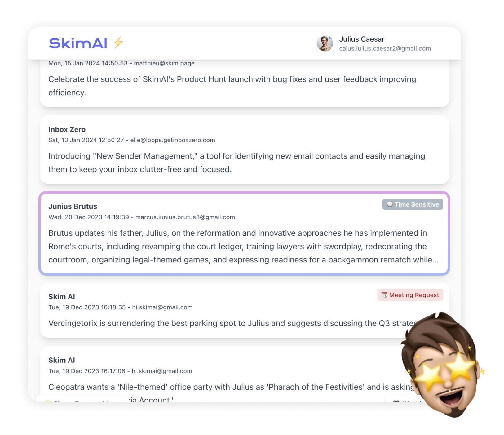screenshot of SkimAI