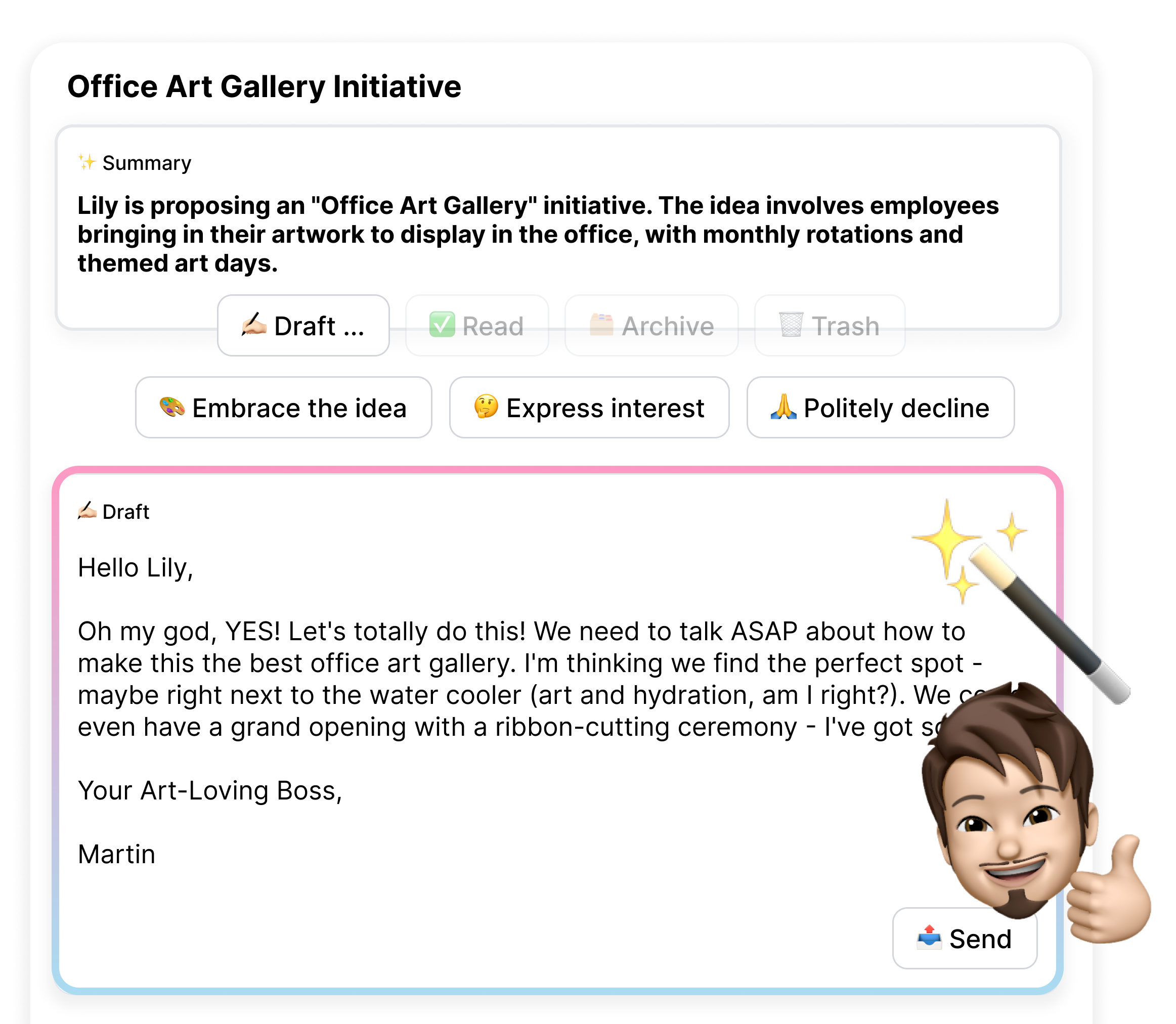 screenshot of SkimAI