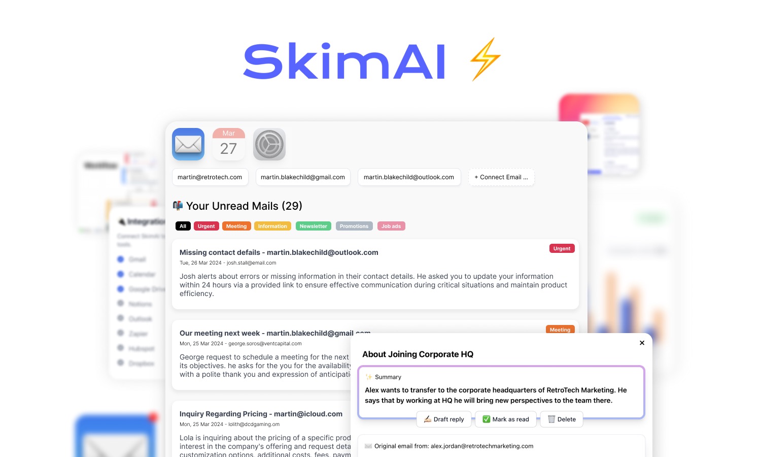 screenshot of SkimAI