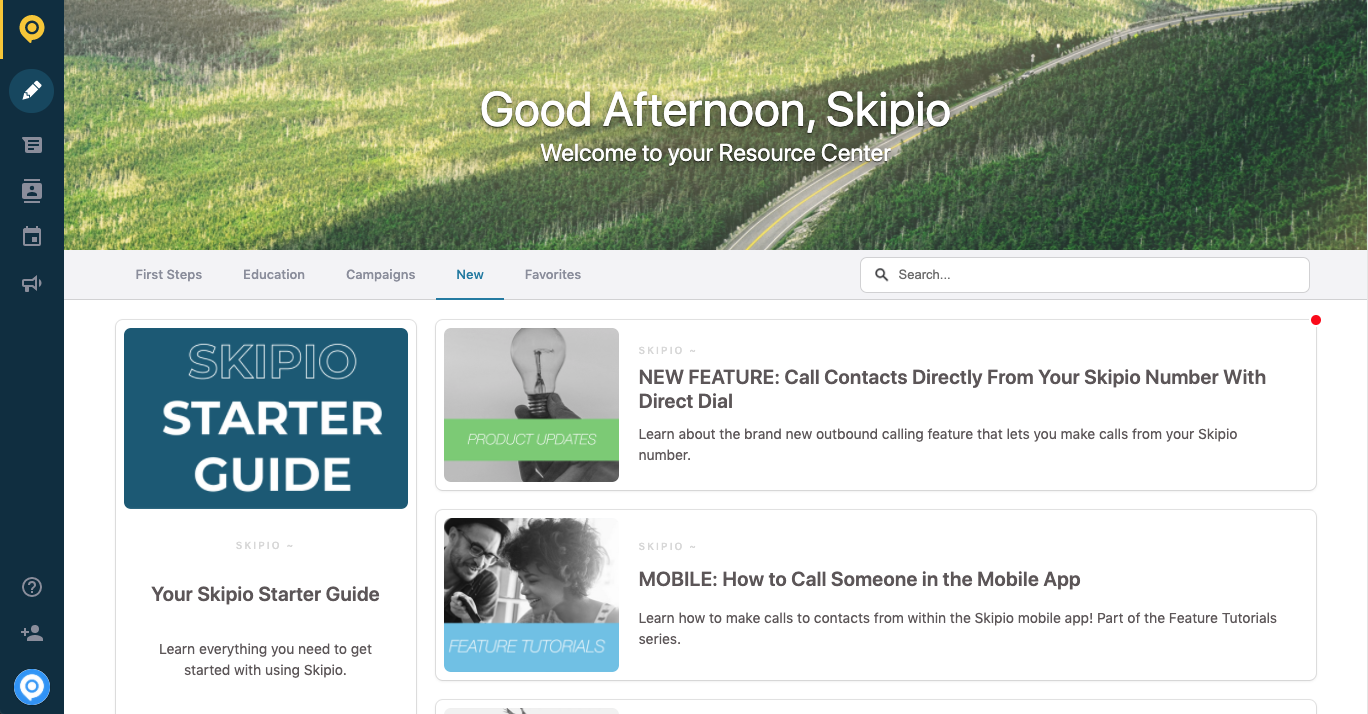 screenshot of Skipio