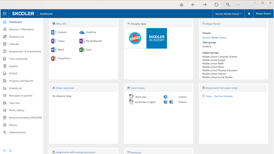 screenshot of Skooler