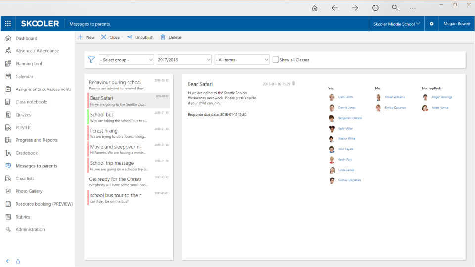 screenshot of Skooler