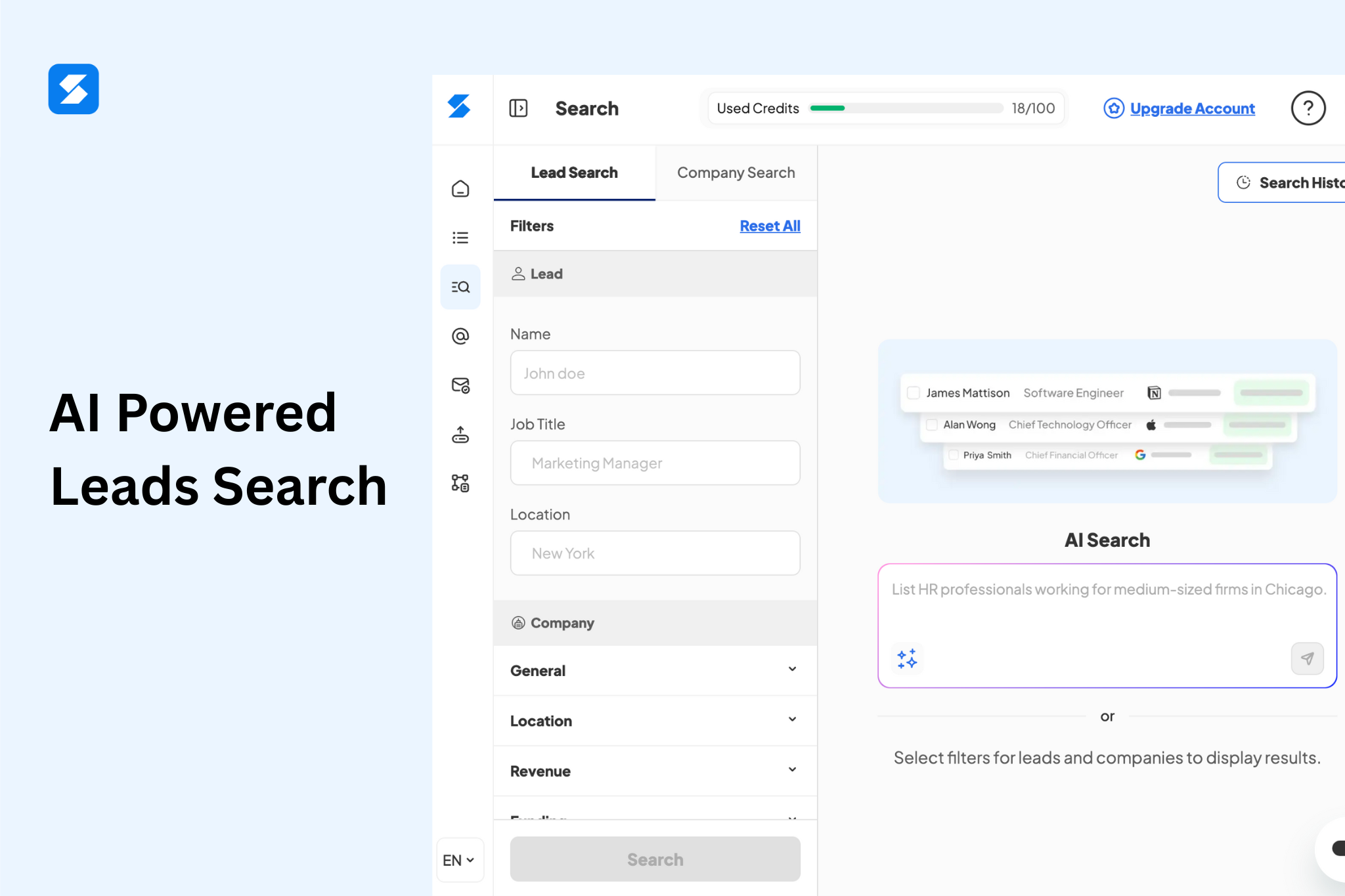 screenshot of Skrapp.io