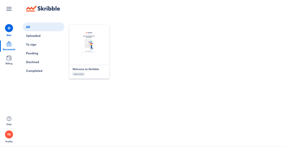 screenshot of Skribble