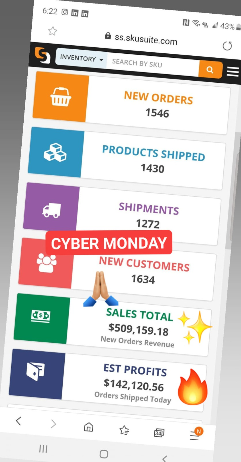 screenshot of SkuSuite