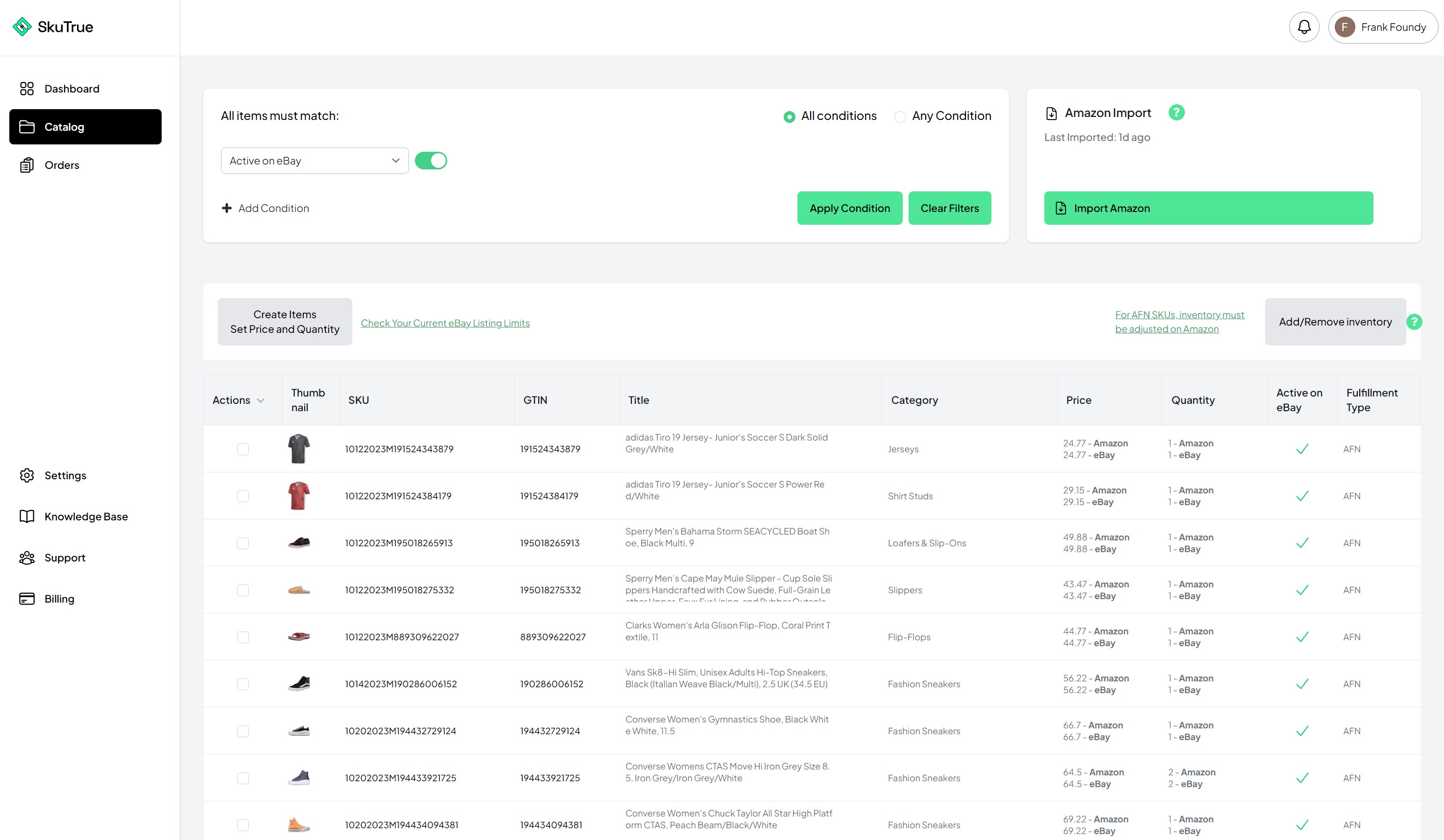 screenshot of SkuTrue