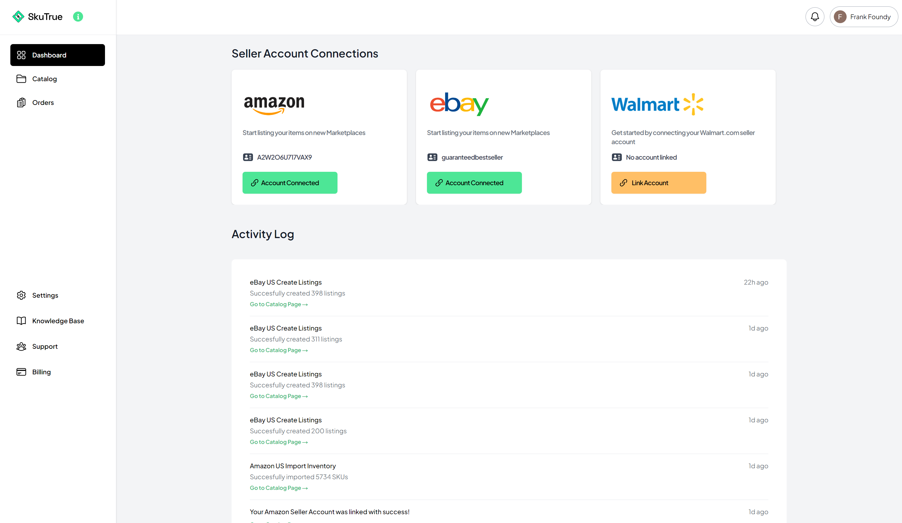 screenshot of SkuTrue