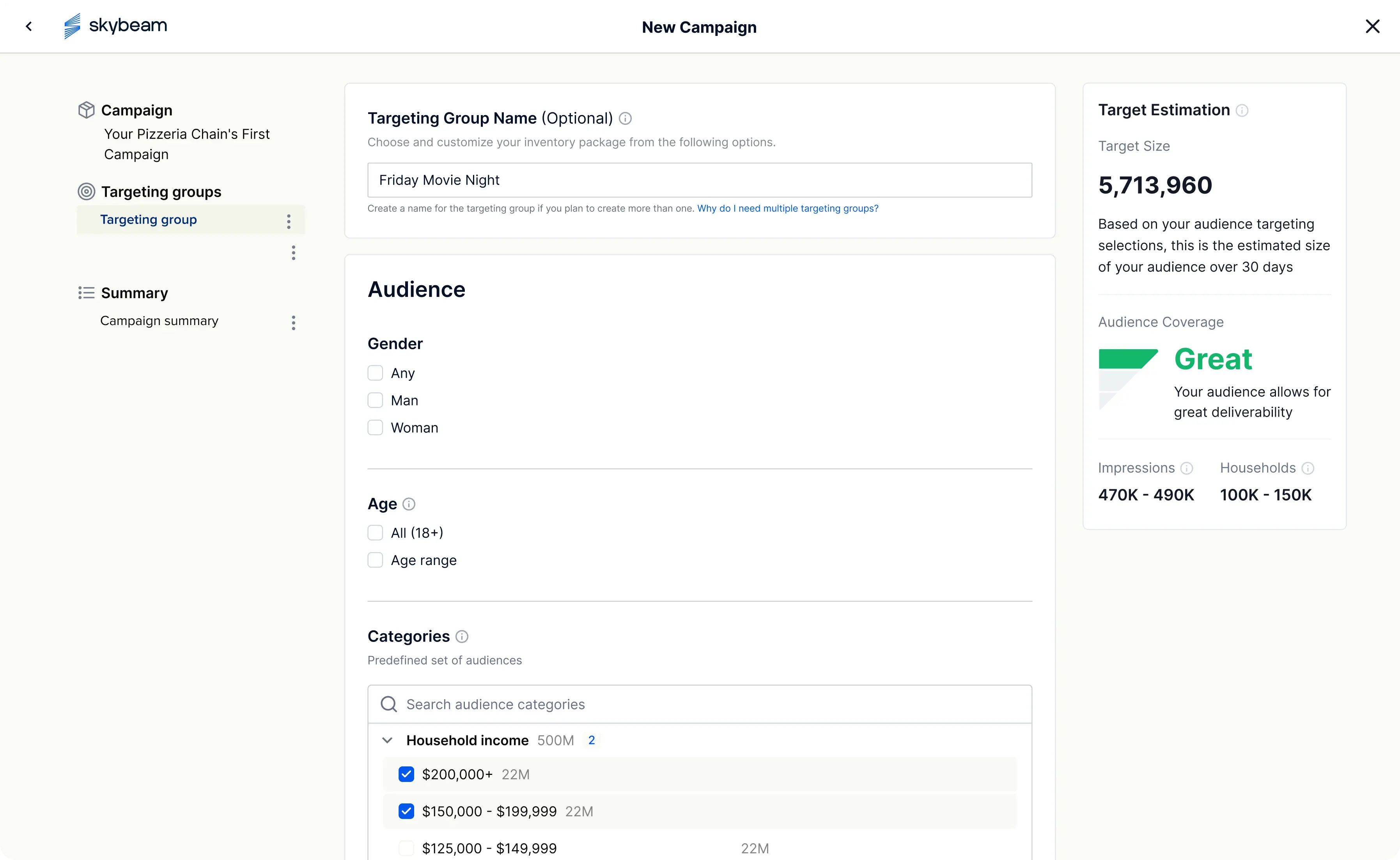 screenshot of Skybeam