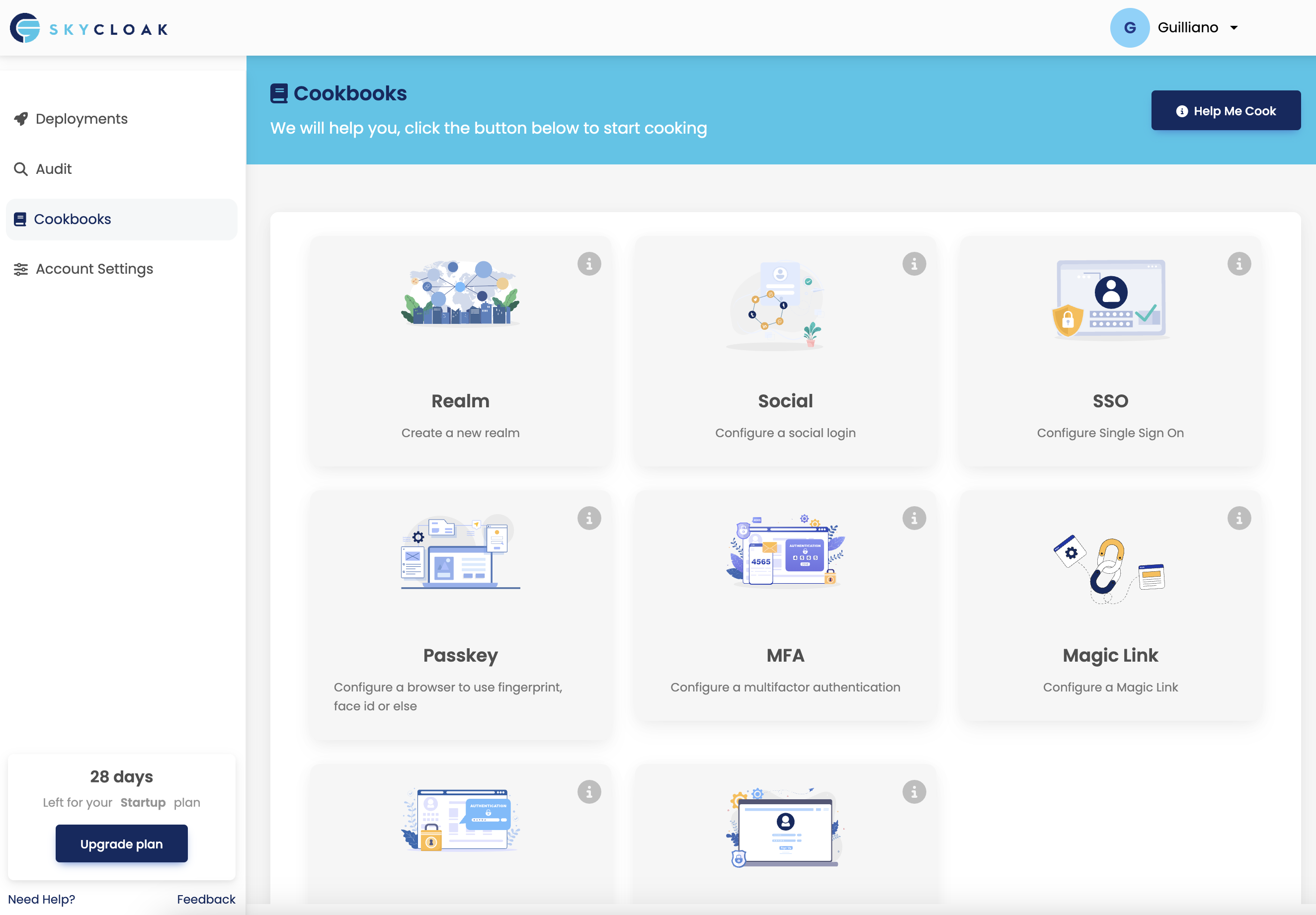 screenshot of Skycloak