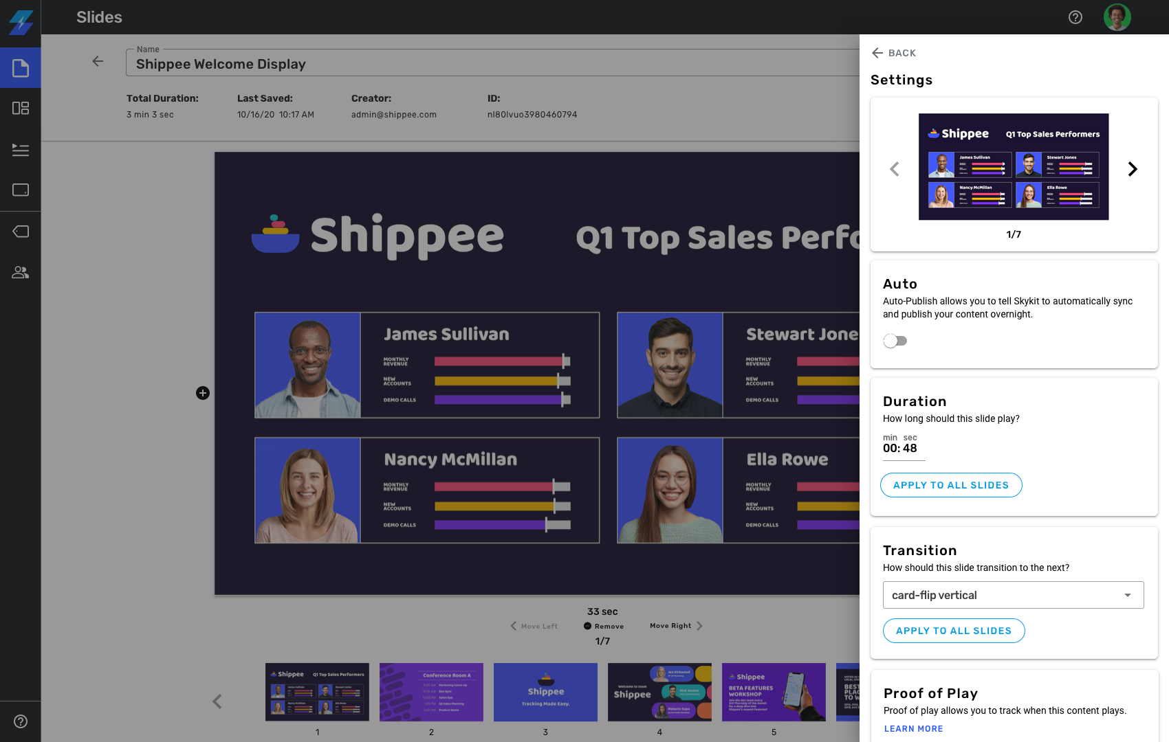 screenshot of Skykit