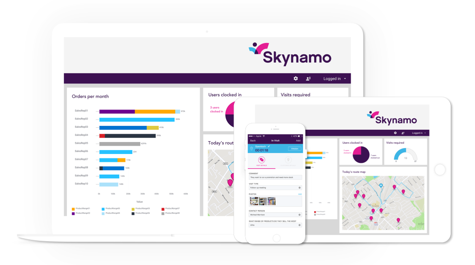 screenshot of Skynamo