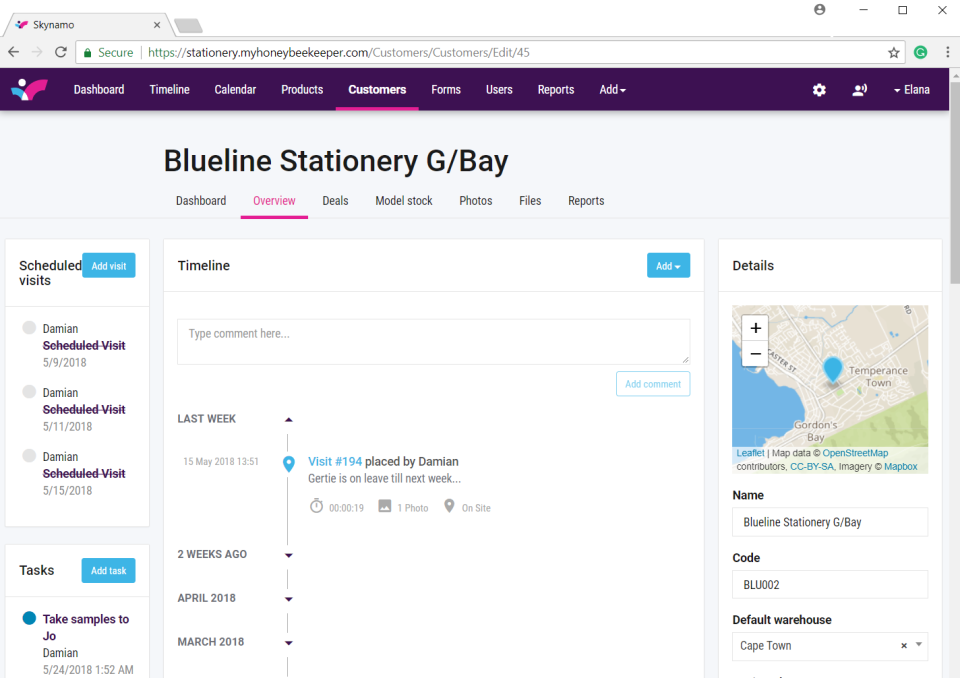 screenshot of Skynamo