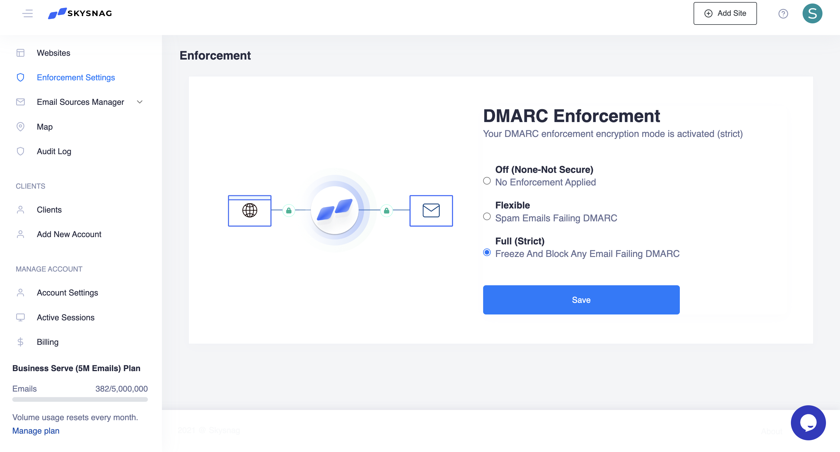 screenshot of Skysnag