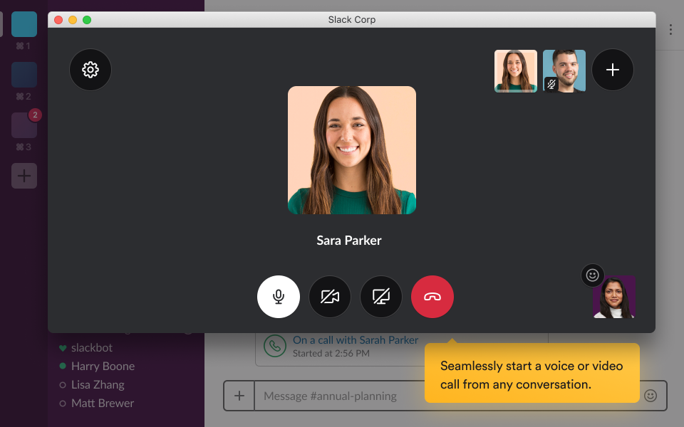 screenshot of Slack