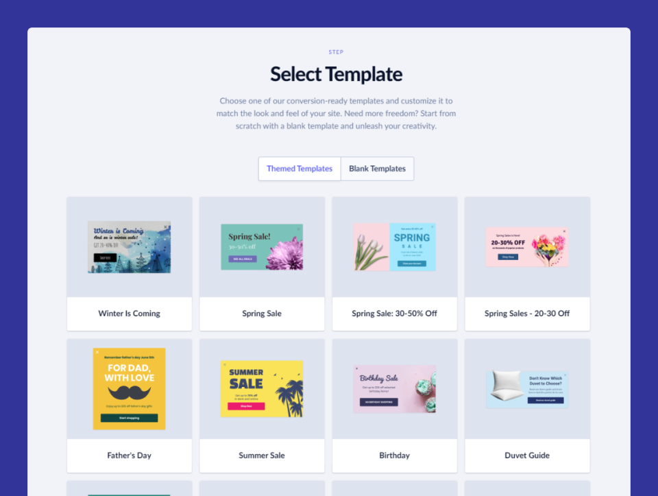 screenshot of Sleeknote