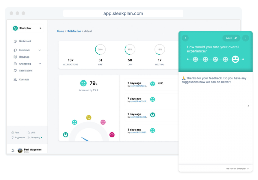 screenshot of Sleekplan