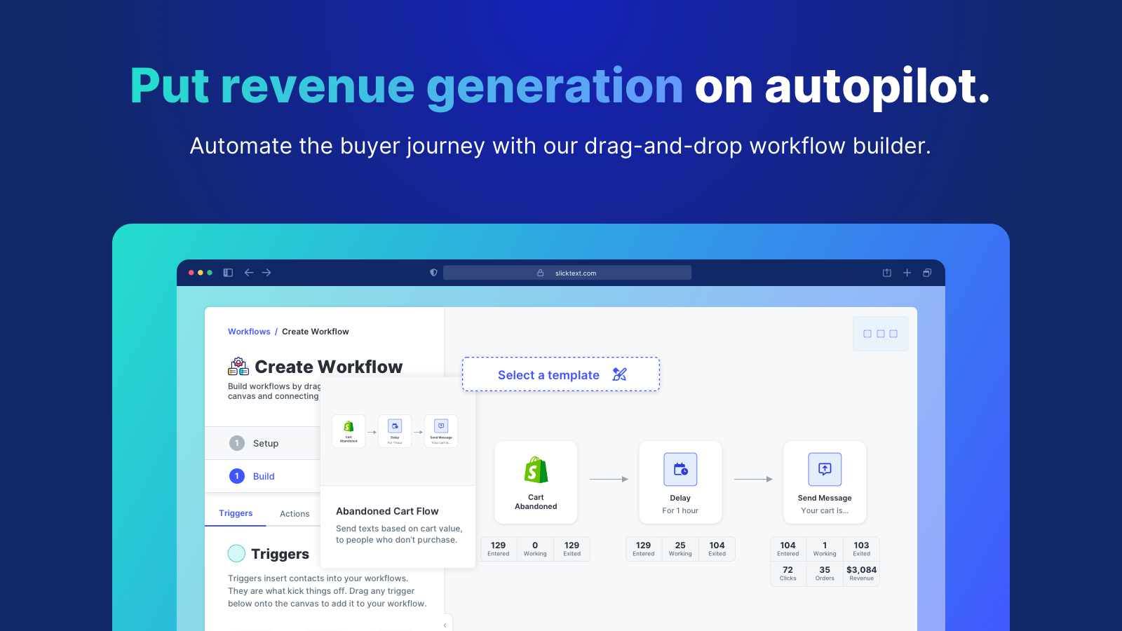 screenshot of SlickText