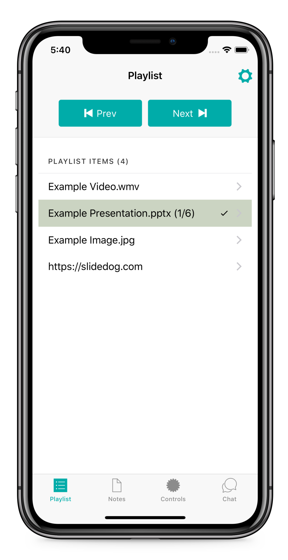 screenshot of SlideDog