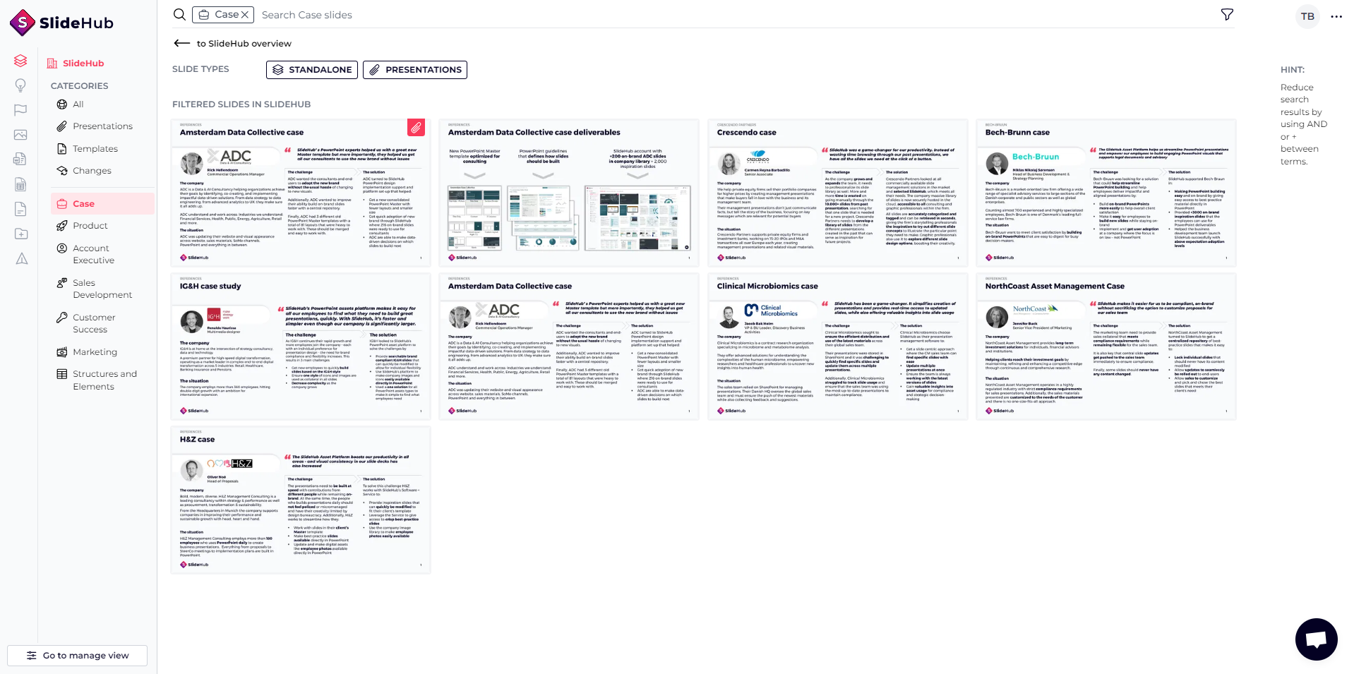 screenshot of SlideHub