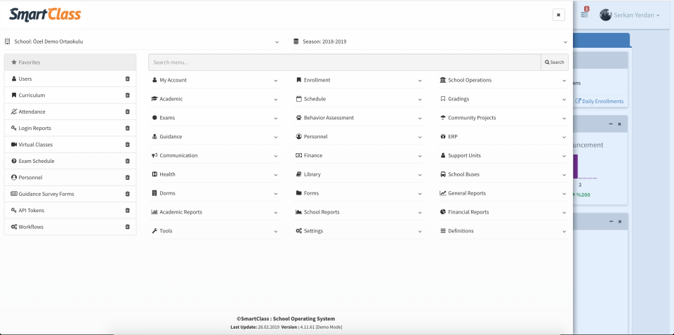 screenshot of SmartClass