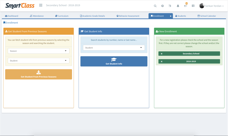 screenshot of SmartClass