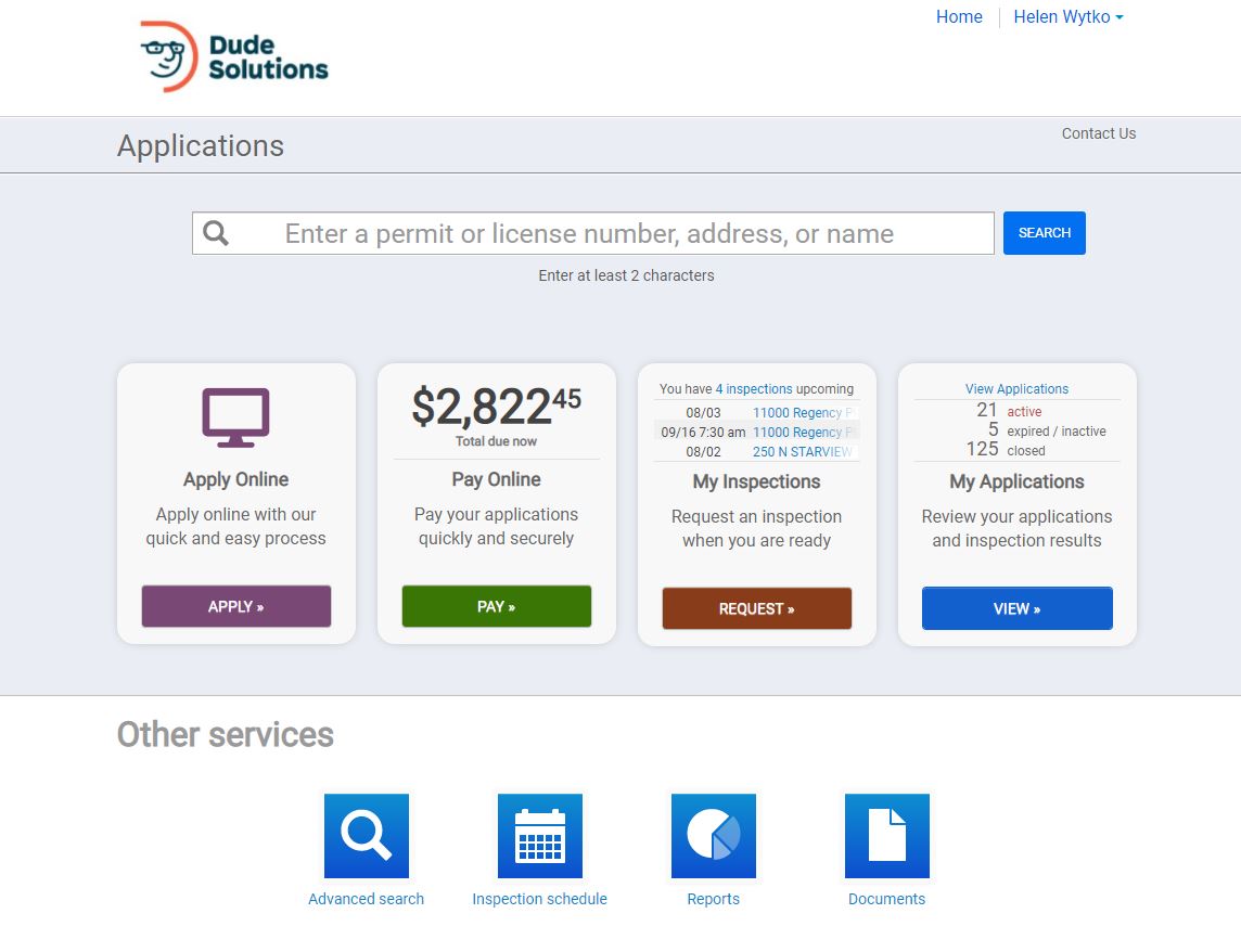 screenshot of SmartGov