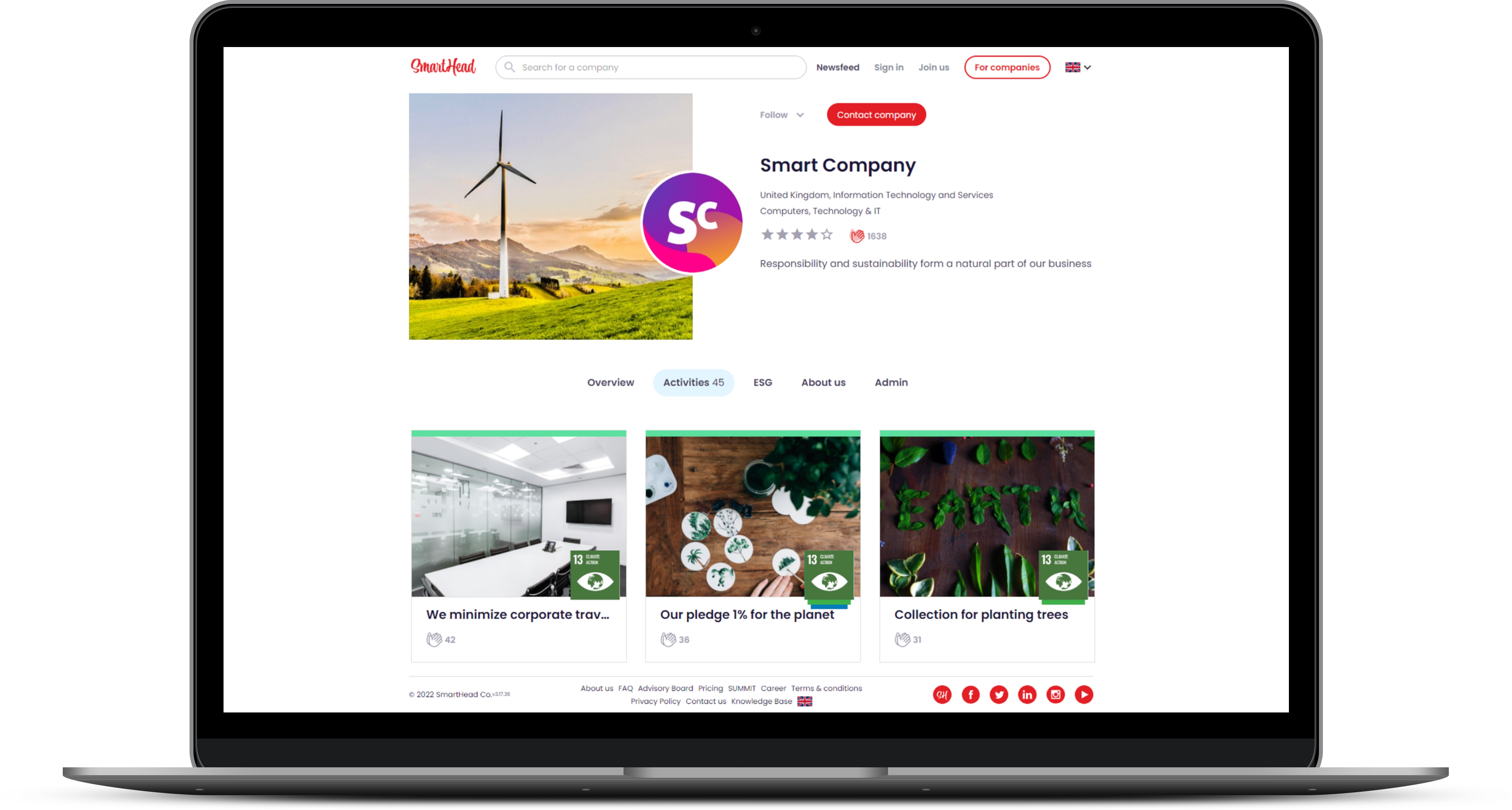 screenshot of SmartHead