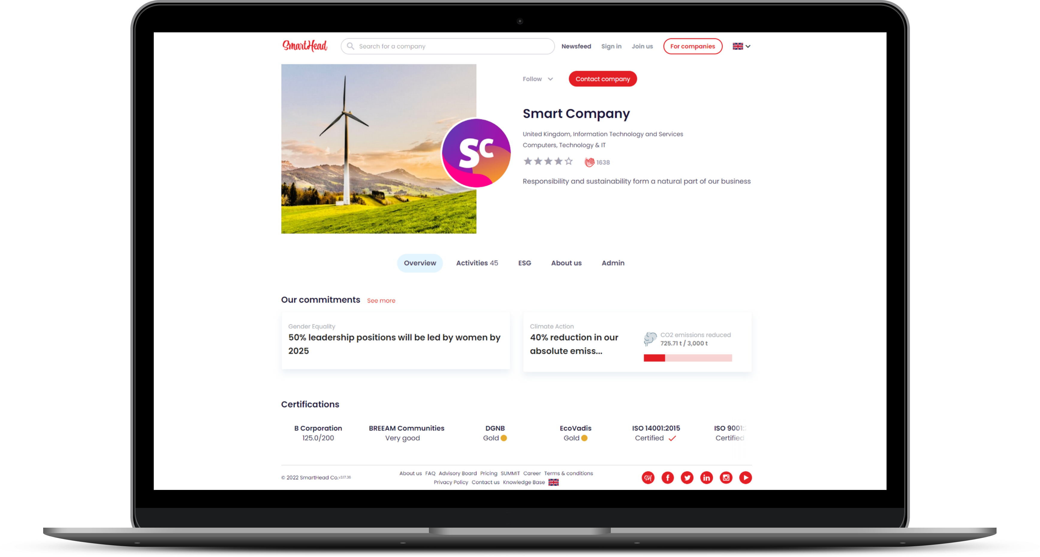 screenshot of SmartHead