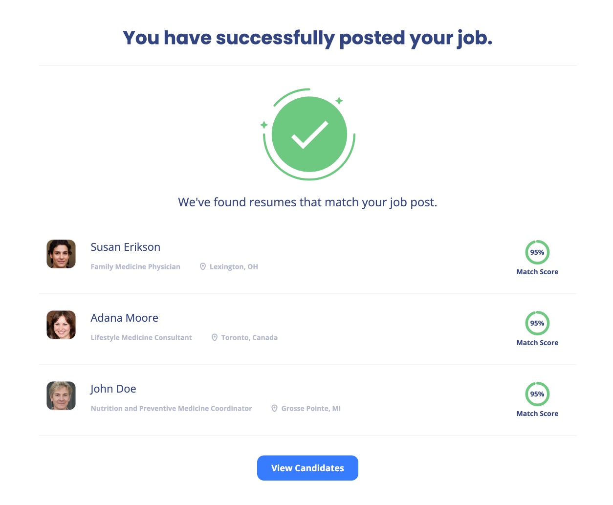 screenshot of SmartJobBoard
