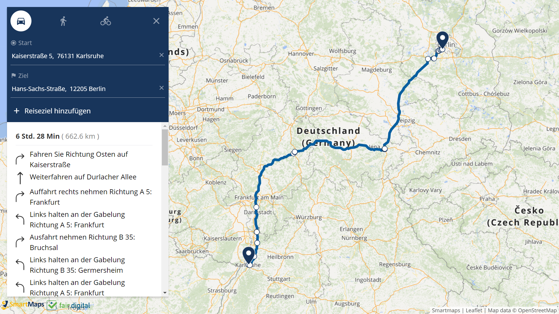 screenshot of SmartMaps