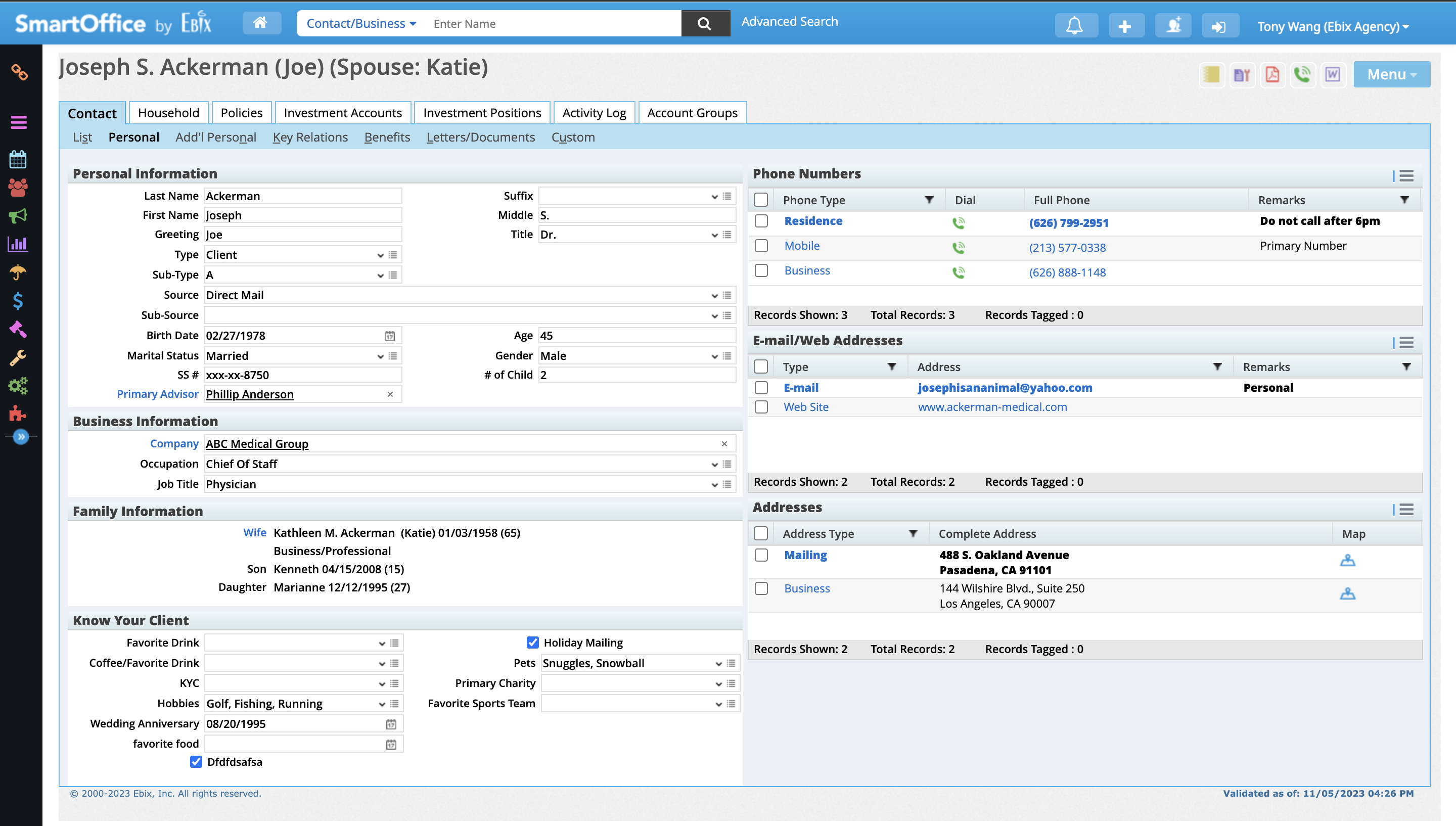 screenshot of SmartOffice