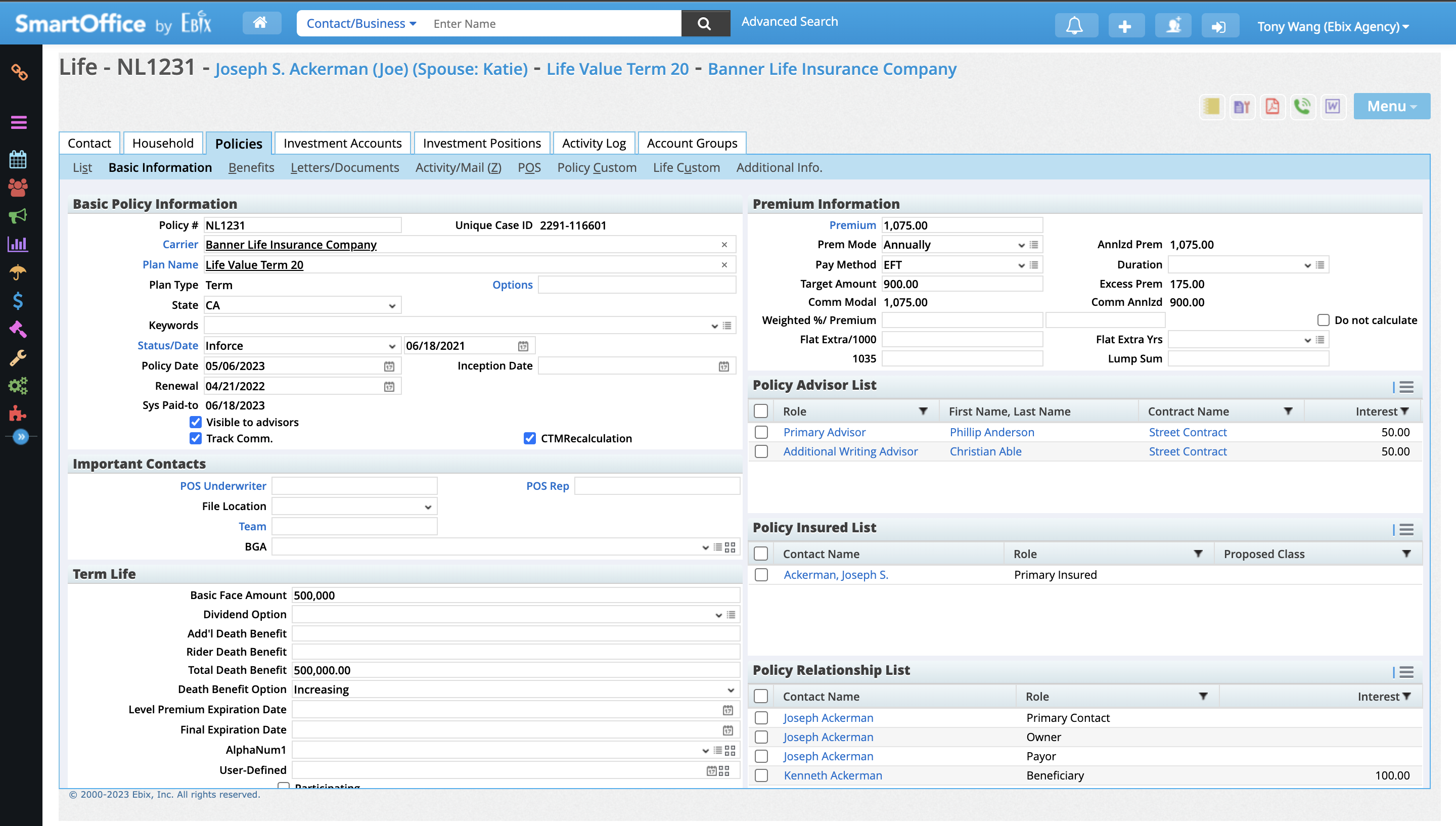 screenshot of SmartOffice